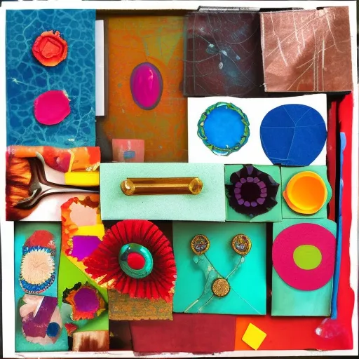 

A colorful collage of handmade crafts, including jewelry, pottery, and paper art, representing creative projects for adults.