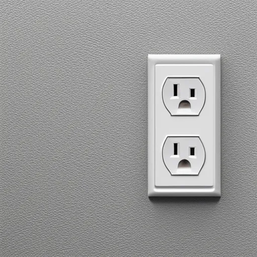 

A close-up image of a wall outlet with two electrical plugs inserted.